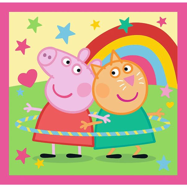 TREFL Puzzle 3u1 Peppa and friends 34873 - 50, 20, 36 delova - 102869-34873
