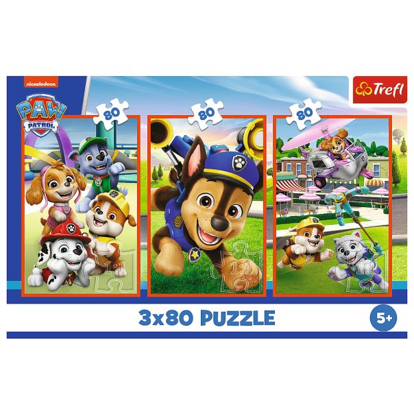 TREFL Puzzle za decu A bunch of dogs 34886 - 3x80 delova - 102896-34886