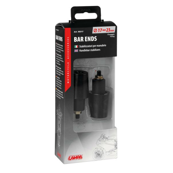 LAMPA Bar end tegići crni - 10317LAM001