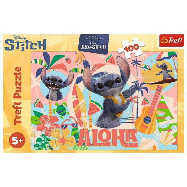 TREFL Puzzle Lilo & Stitch, Stitch i prijatelji u akciji - 100 delova - 103351-16495