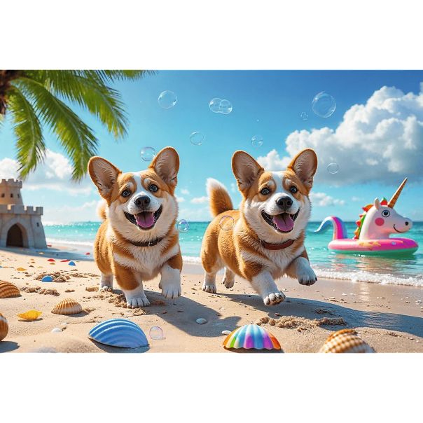 TREFL Puzzle Kuce Corgi - 100 delova - 103354-16536