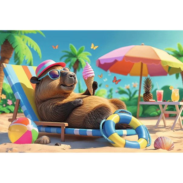 TREFL Puzzle Opuštanje u stilu kapibare - 100 delova - 103355-16537