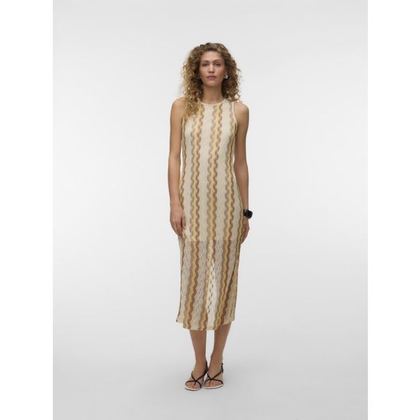 VERO MODA Ženska bež haljina teresa - EP3076275