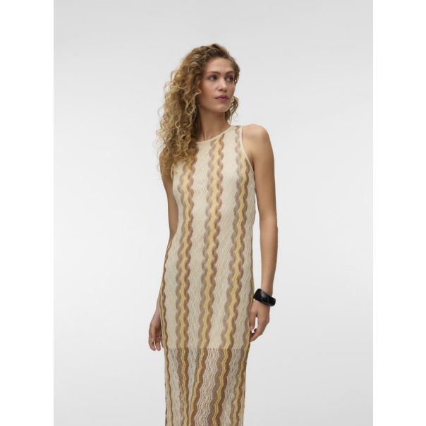 VERO MODA Ženska bež haljina teresa - EP3076275