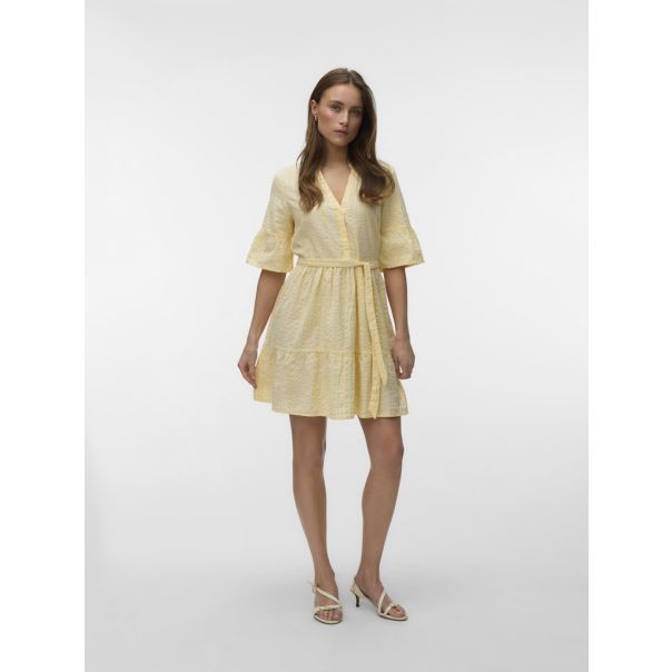 VERO MODA Ženska žuta haljina elena - EP3076419