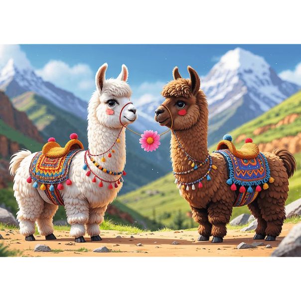 TREFL Puzzle Colorful llamas 13356 - 200 delova - 103522-13356