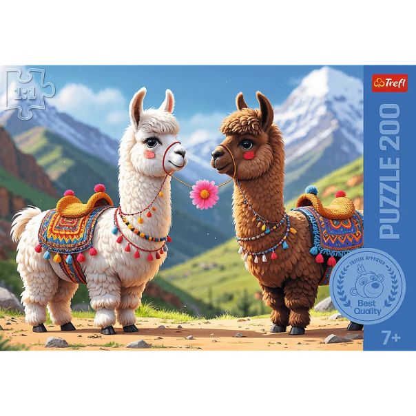 TREFL Puzzle Colorful llamas 13356 - 200 delova - 103522-13356