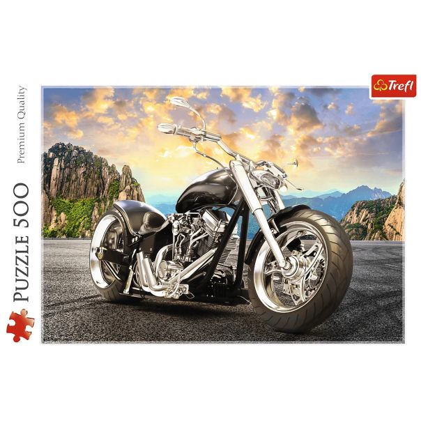 TREFL Puzzle Black motorcycle 37384 - 500 delova - T37384