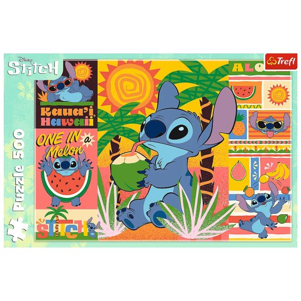 TREFL Puzzle Holiday with Stitch 37483 - 500 delova - 103674-37483