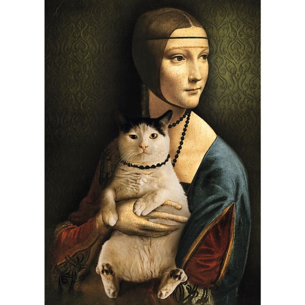 TREFL Puzzle Lady with a cat 10663 - 1.000 delova - 103756-10663