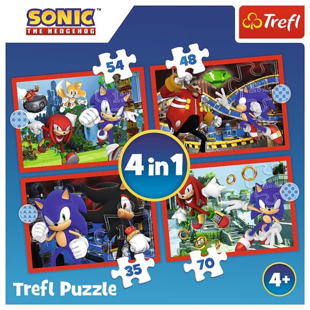 TREFL Puzzle Sonic 4u1 - 54, 48, 35, 70 delova - 103839-34625