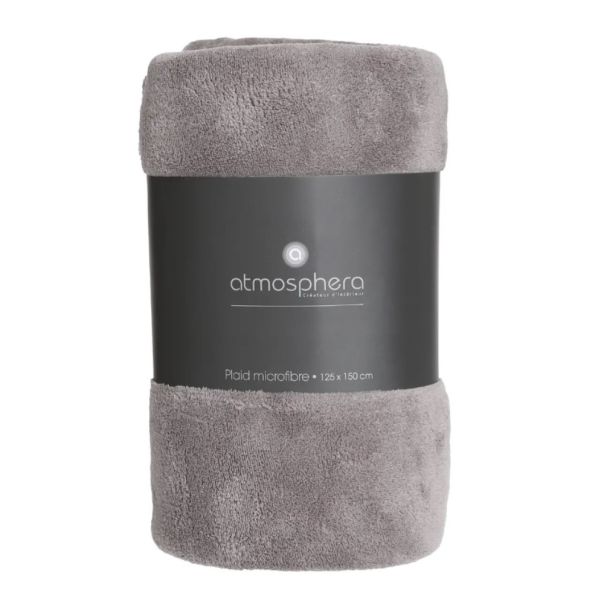 ATMOSPHERA Ćebe 150x125cm poliester svetlo siva - 103871B