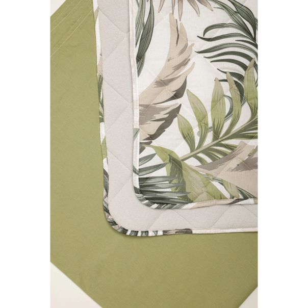 STEFAN Prekrivač za singl krevet 140x200cm zelene palme - 652-1360