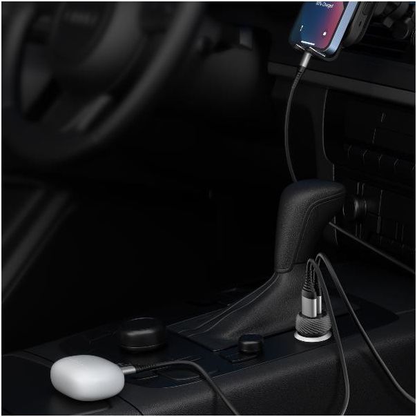 CELLY Auto punjač 35W sa USB-C i USB-A portovima - CC1USBC1USBA35W