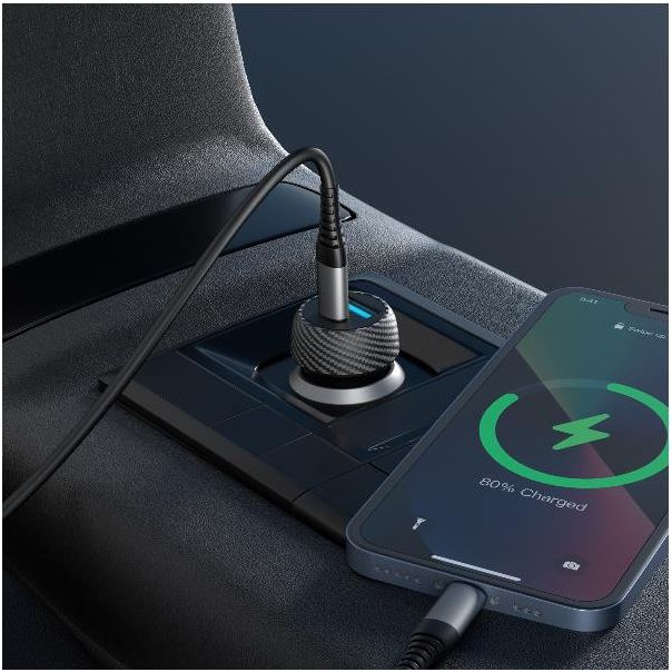 CELLY Auto punjač 35W sa USB-C i USB-A portovima - CC1USBC1USBA35W