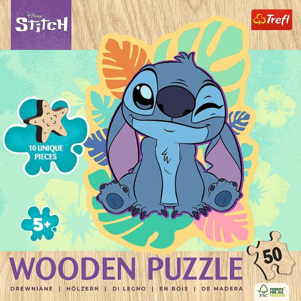 TREFL Drvene puzzle Happy Stich 20281 - 50 delova - 104202-20281