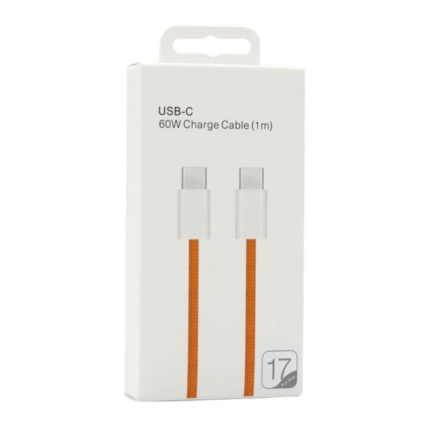 Data kabl za iPhone 17 seriju 60W PD na Type C 1m narandzasti - EP2756861