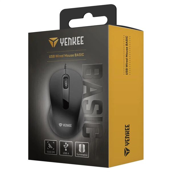 YENKEE Miš žičani YMS 003BK USB BASIC crni - 8590669355853