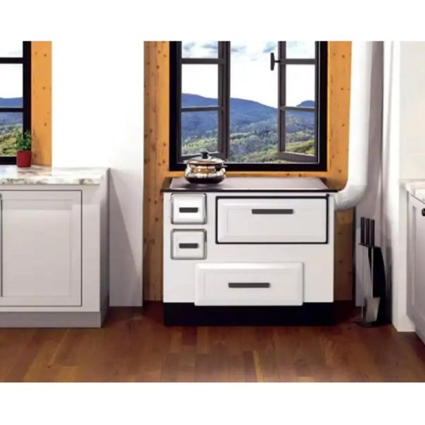 ALFA PLAM Šporet na čvrsto gorivo 55 Termo ECO RL, levi, bela - 15815