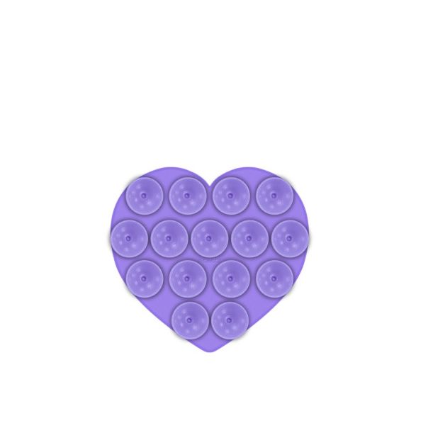 CELLY Silikonski držač u obliku srca, ljubičasta - FIXHEARTVL