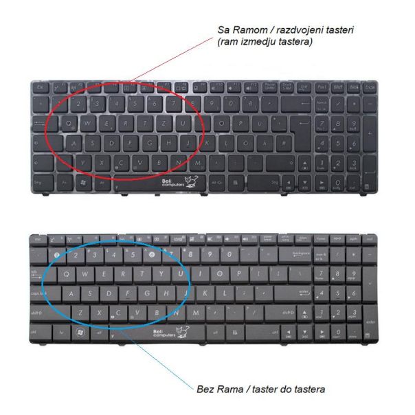 Tastatura za Laptop Asus X54 K53E K52 X55 spojeni tasteri - 104688-1