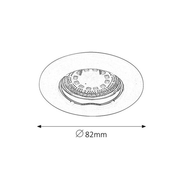 Rabalux Ugradna i nadgradna rasveta Lite GU10 1x MAX 50W hrom (1047) - 1047-1