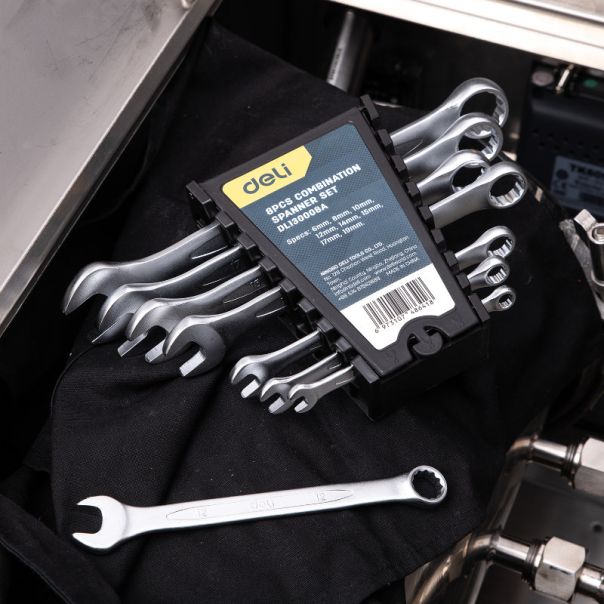 DELI Set okasto-viljuškastih ključeva  6-19mm, 8kom edl130008a - 1048641