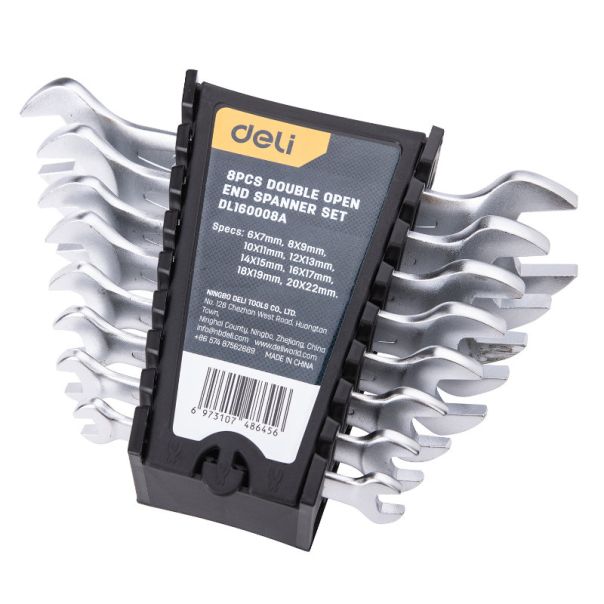 DELI Set duplo-viljuškasti ključeva 6-22mm, 8kom. edl160008a - 1048645