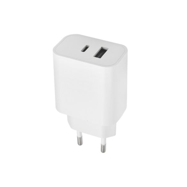 MAXLIFE Punjač 20W sa USB-A i USB-C ulazom, bela - OEM0101138