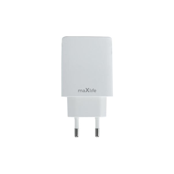MAXLIFE Punjač 20W sa USB-A i USB-C ulazom, bela - OEM0101381