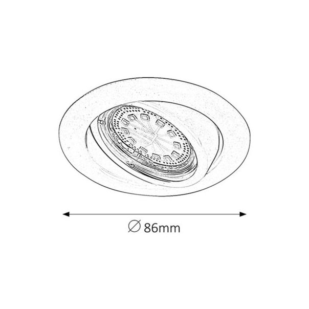 Rabalux Ugradna i nadgradna rasveta Lite GU10 1x MAX 50W hrom (1050) - 1050-1-1