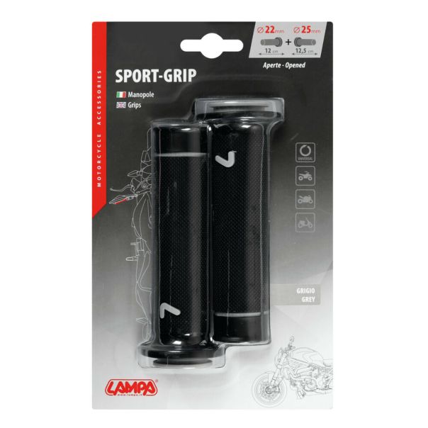 LAMPA Sport-grip ručice sive - 10578LAMSI