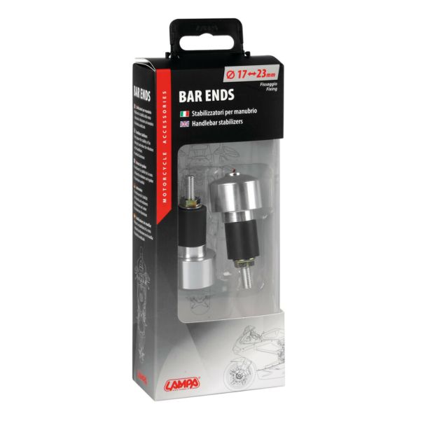 LAMPA Bar end tegići silver - 10635LAMSI