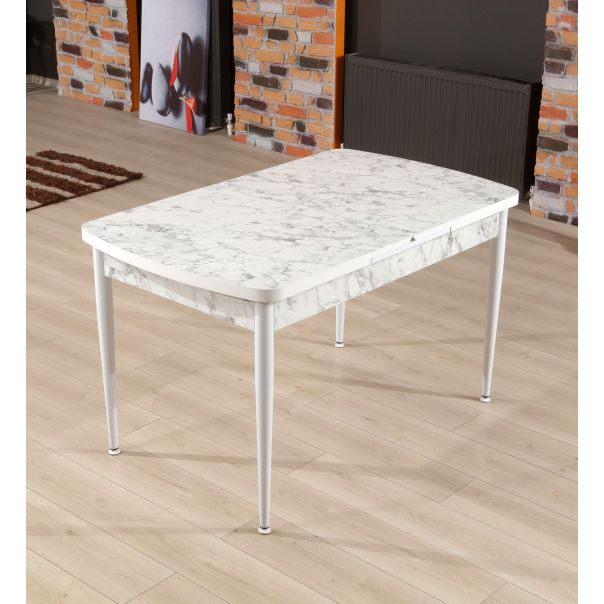 HANAH HOME Trpezarijski sto Trend Carrara, bela - 107BCK1136