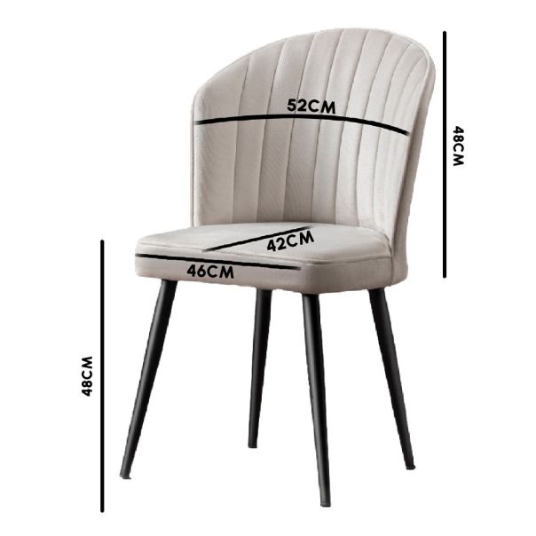 HANAH HOME Set trpezarijskih stolica 2/1 Rubi, siva - 107BCK1137