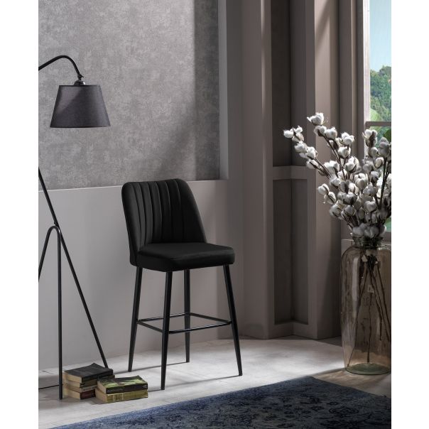 HANAH HOME Set barskih stolica Vento 2/1, crna - 107BCK1153