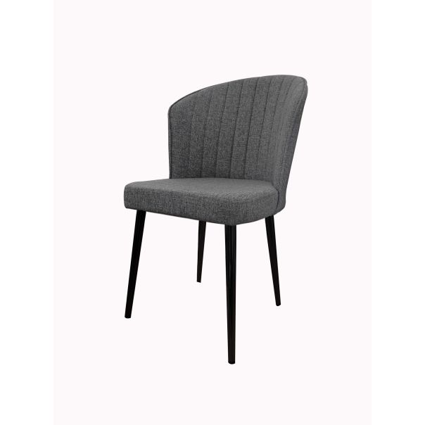 HANAH HOME Trpezarijska stolica Rubi 4/1, siva/crna - 107BCK1170