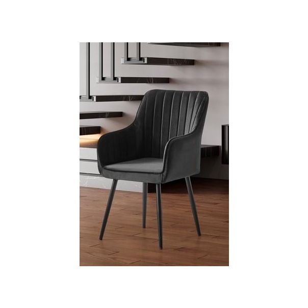 HANAH HOME Set trpezarijskih stolica Nova 2/1, antracit/crna - 107BCK1178