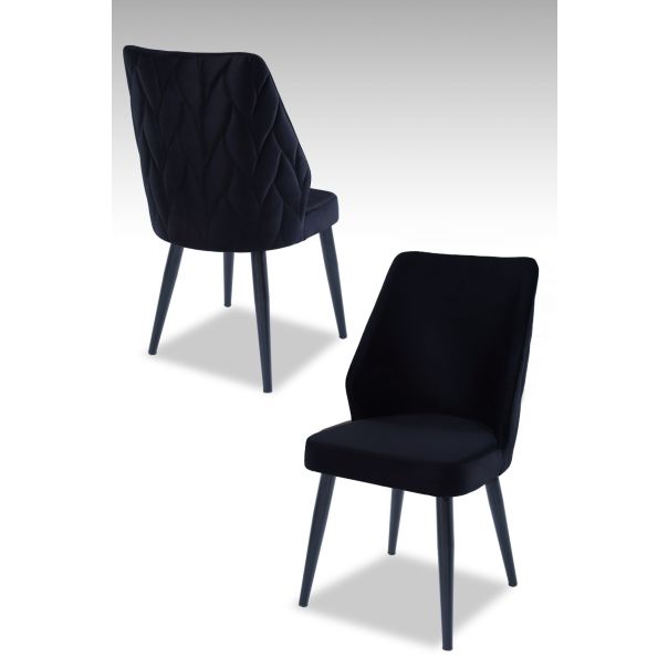 HANAH HOME Set trpezarijskih stolica Pufi 4/1, crna - 107BCK1192