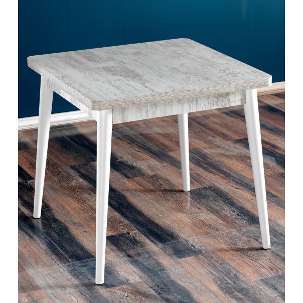 HANAH HOME Trpezarijski sto Flora Antik, siva/bela - 107BCK1501
