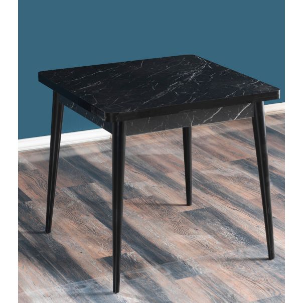 HANAH HOME Trpezarijski sto Flora Bendir, mermer crna - 107BCK1503