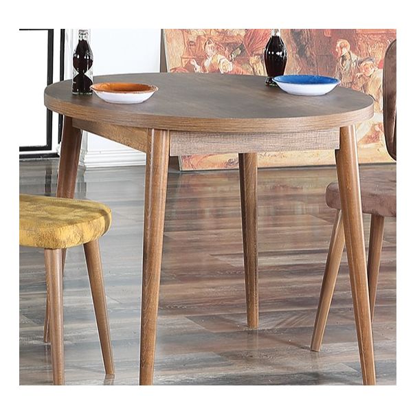 HANAH HOME Okrugli trpezarijski sto Stil Barok, tamnobraon - 107BCK1505