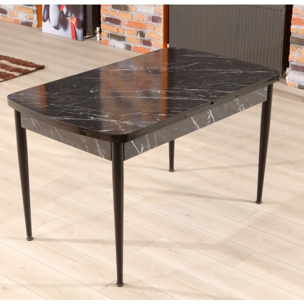 HANAH HOME Produživi trpezarijski sto Trend Bendır, crna/bela - 107BCK1512