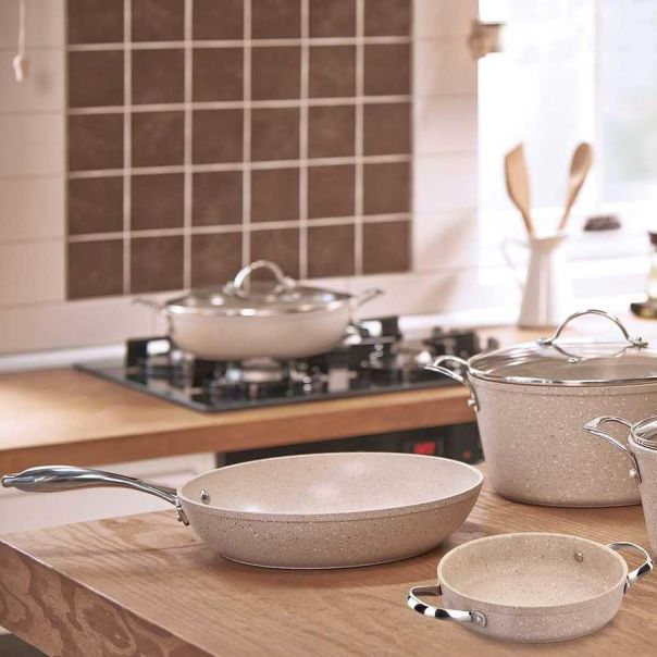 KORKMAZ Tiganj Granita 24x6,5 cm wok - A1273