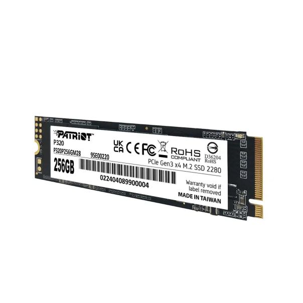 SSD M.2 NVMe 256GB Patriot P320 2200MBs/1200MBs P320P256GM28 - P320P256GM28