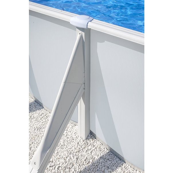 Gre Fidji Montažnni Bazen, Ovalni, 8.1x4.7x1.32m, Beli - 3337
