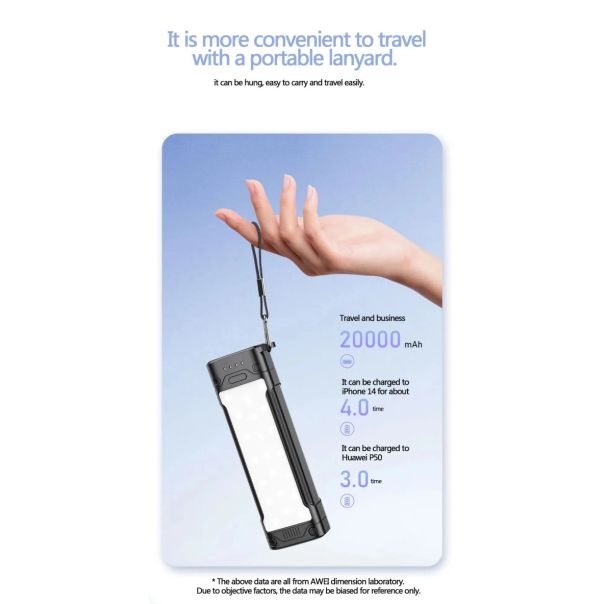 AWEI Powerbank P175K 20.000 mAh Li-Polymer - 55997