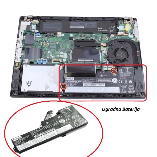 Baterija za laptop Lenovo ThinkPad T480 T470 A475 A485 - ugradna - 108966