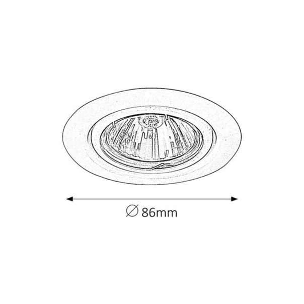 Rabalux Ugradna i nadgradna rasveta Spot relight GU53 12V 1x MAX 50W brušeni hrom (1093) - 1093-1