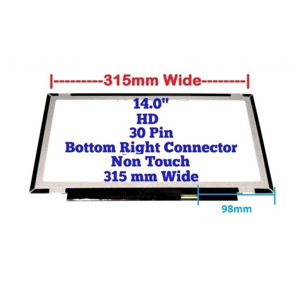 LED Ekran za laptop 14 slim 30pin HD kraci bez kacenja - 109600